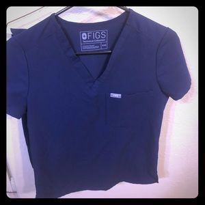 Navy blue Figs brand scrubs